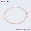 75433 xuping China al por mayor diseño simple chapado en oro rosa pulsera de cadena unisex